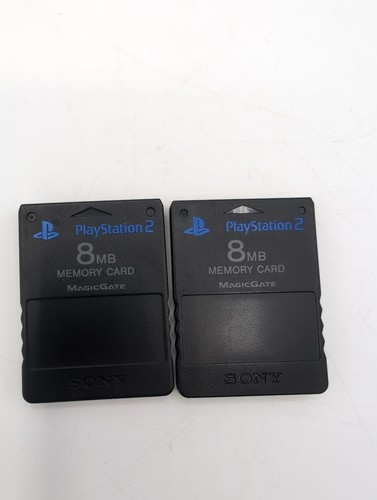Two black playstation 8mb - two,